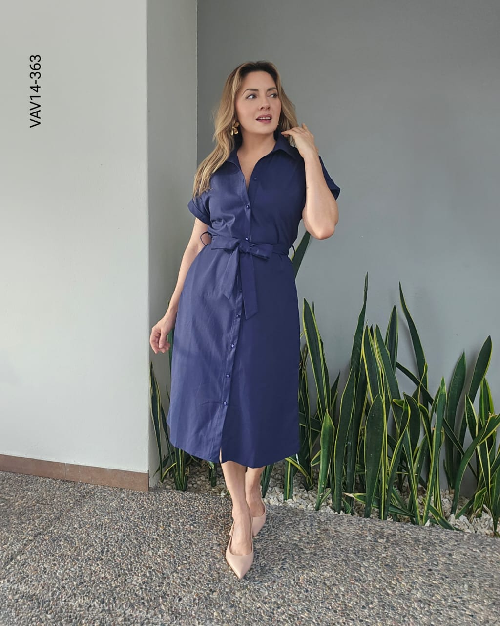 Vestido camisero botones frontales N 363