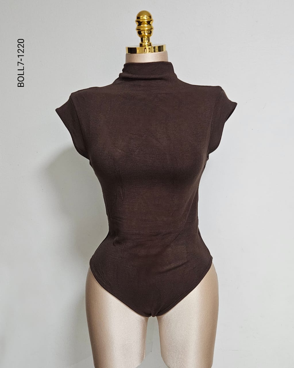 Body cuello alto simulado mangas cortas G 1220