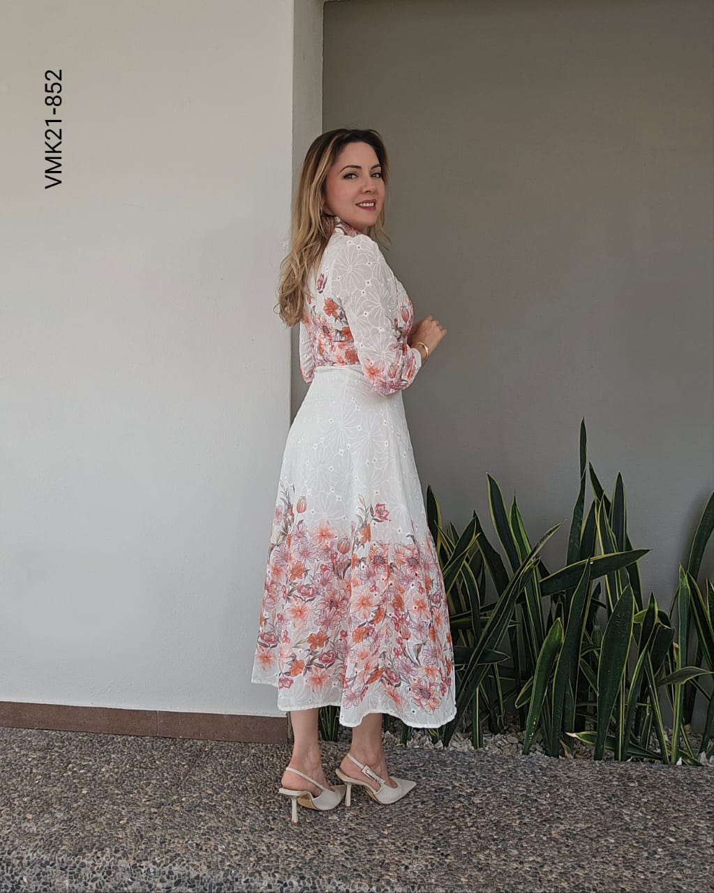 Vestido camisero midi estampado floral U 852
