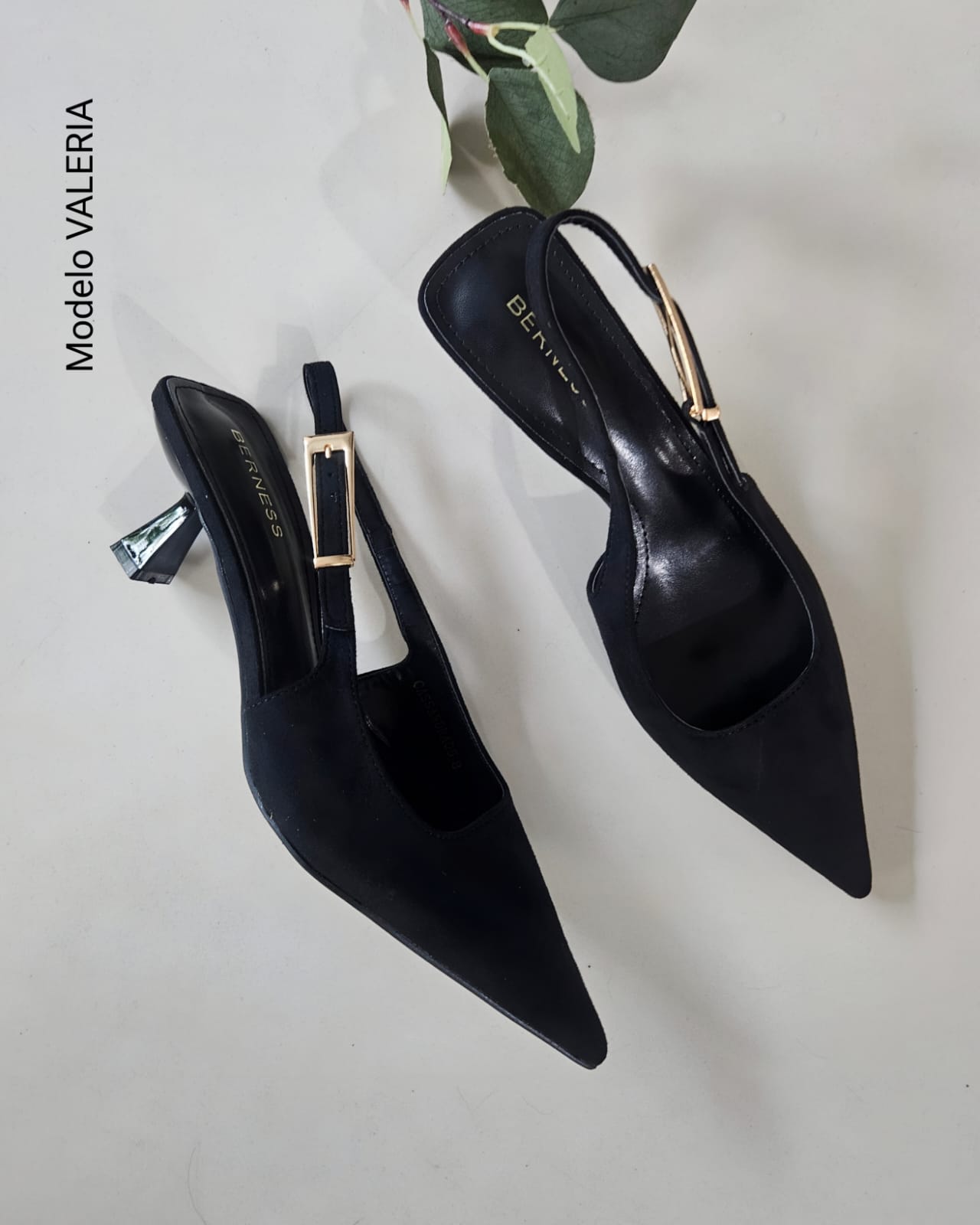 Zapatilla de punta y tacón bajo VALERIA