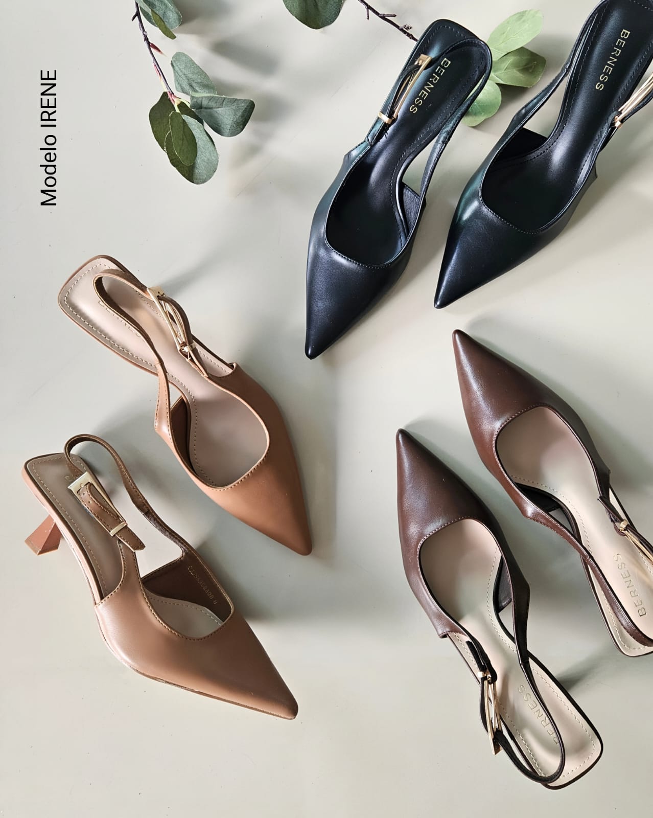Zapatilla slingback destalonado IRENE