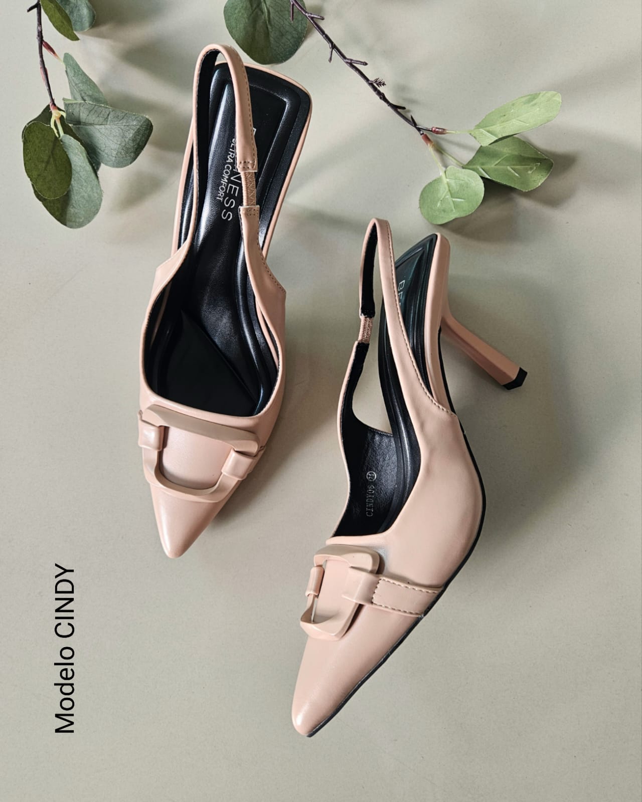 Zapatilla destalonada aguja stiletto CINDY