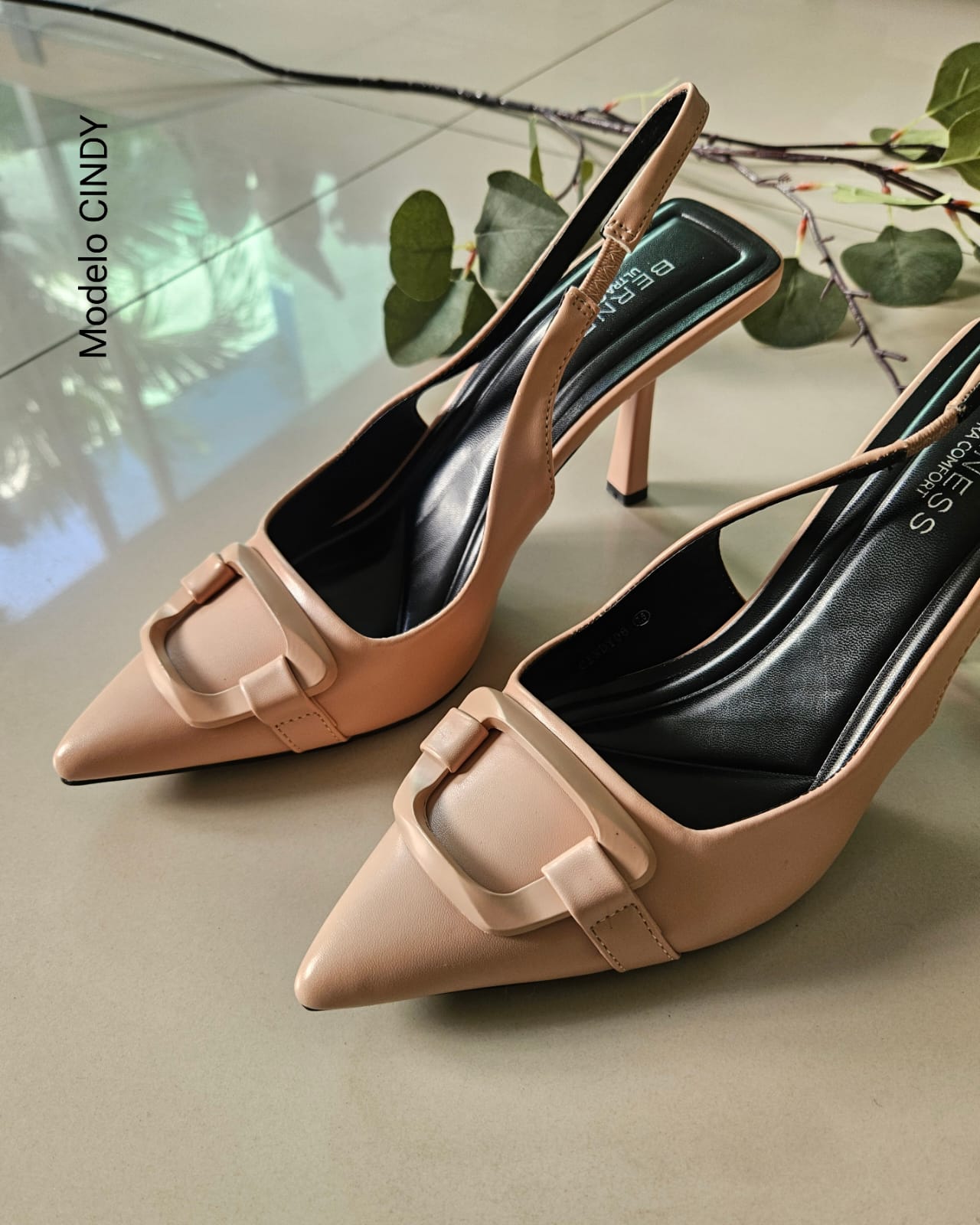 Zapatilla destalonada aguja stiletto CINDY