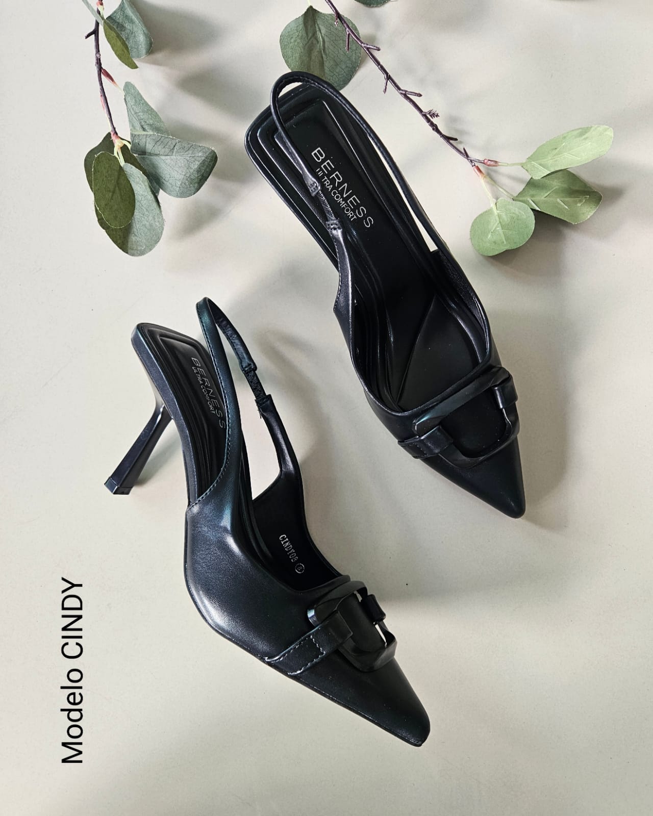 Zapatilla destalonada aguja stiletto CINDY