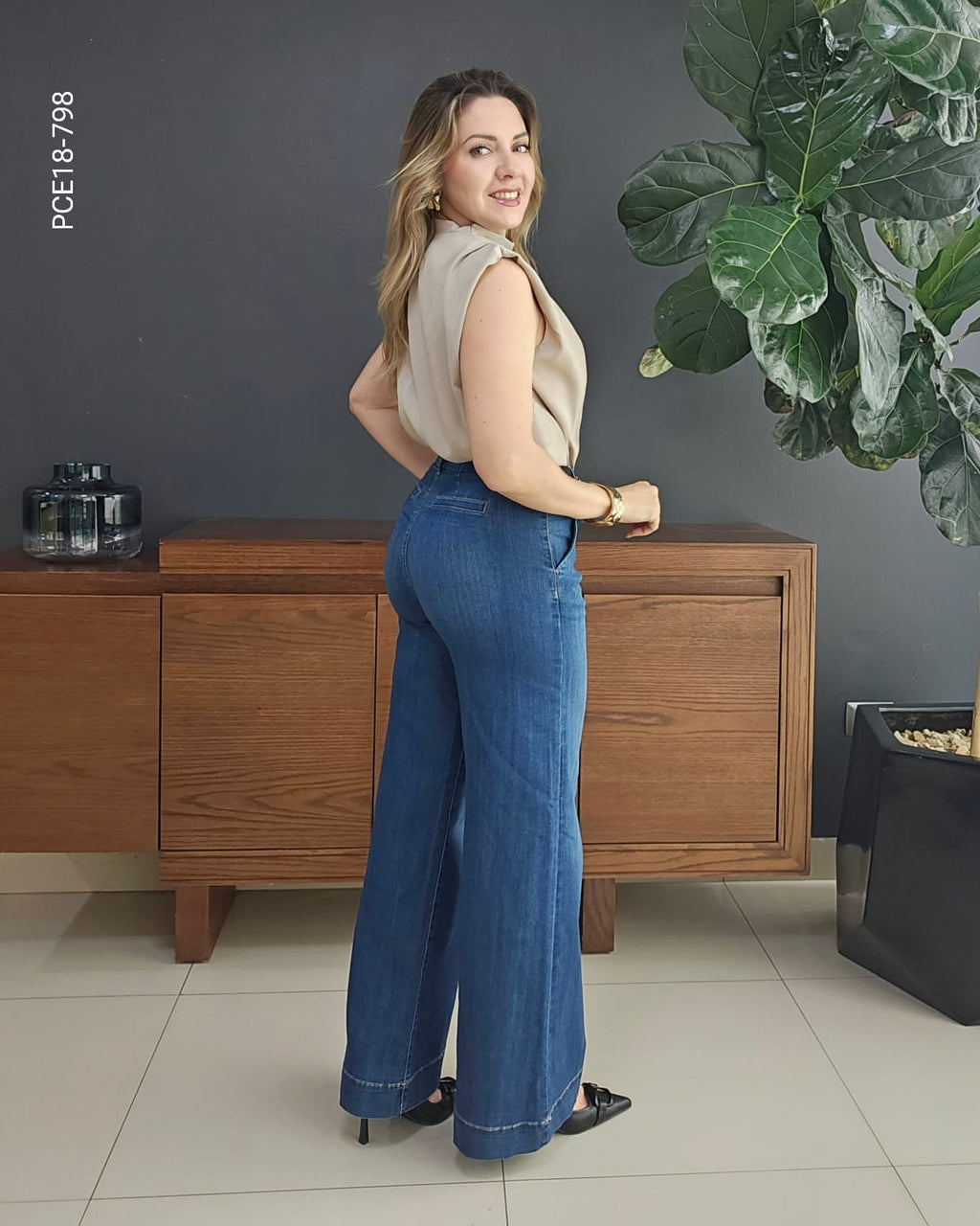 Pantalón wide leg tiro alto R 798
