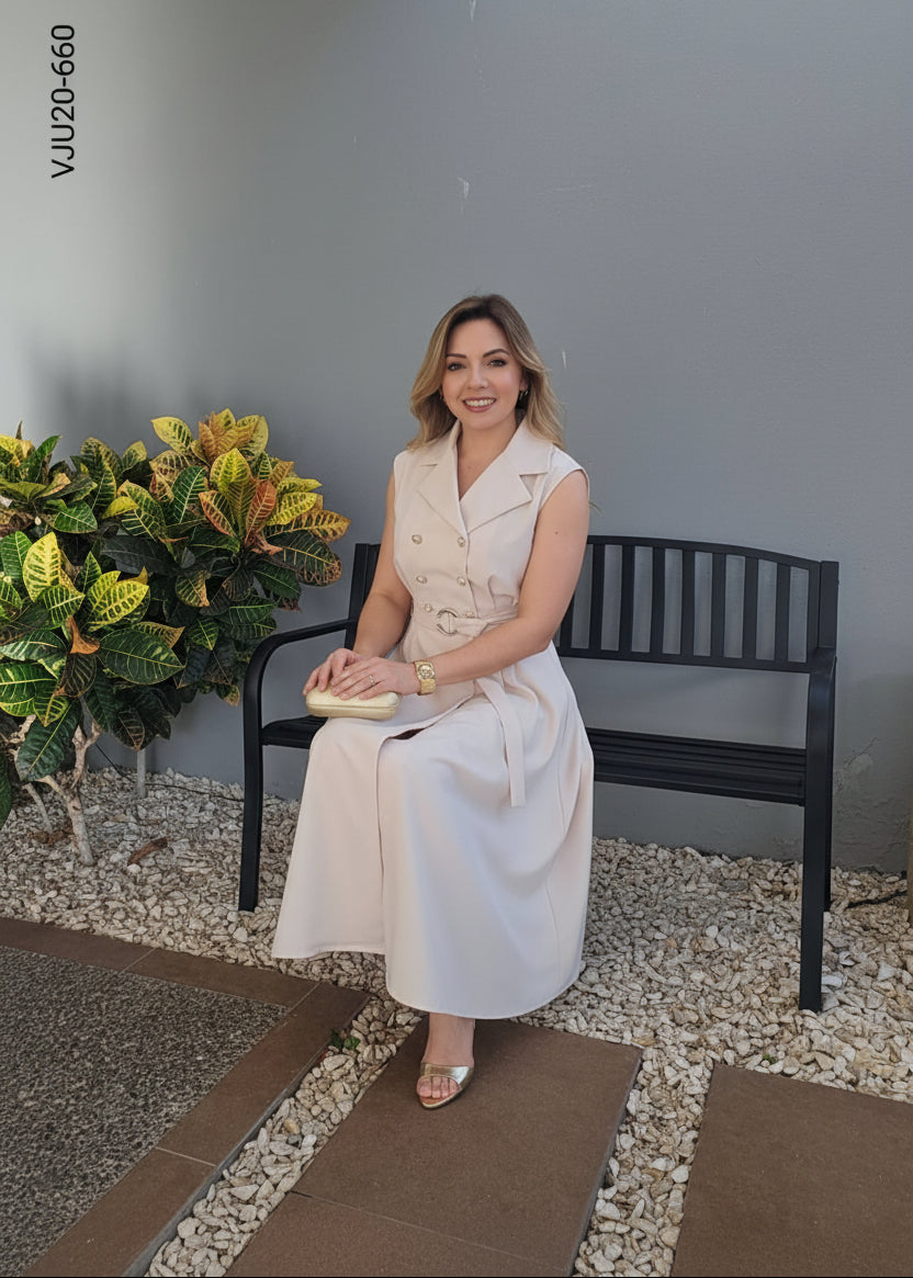 Vestido midi línea A T 660