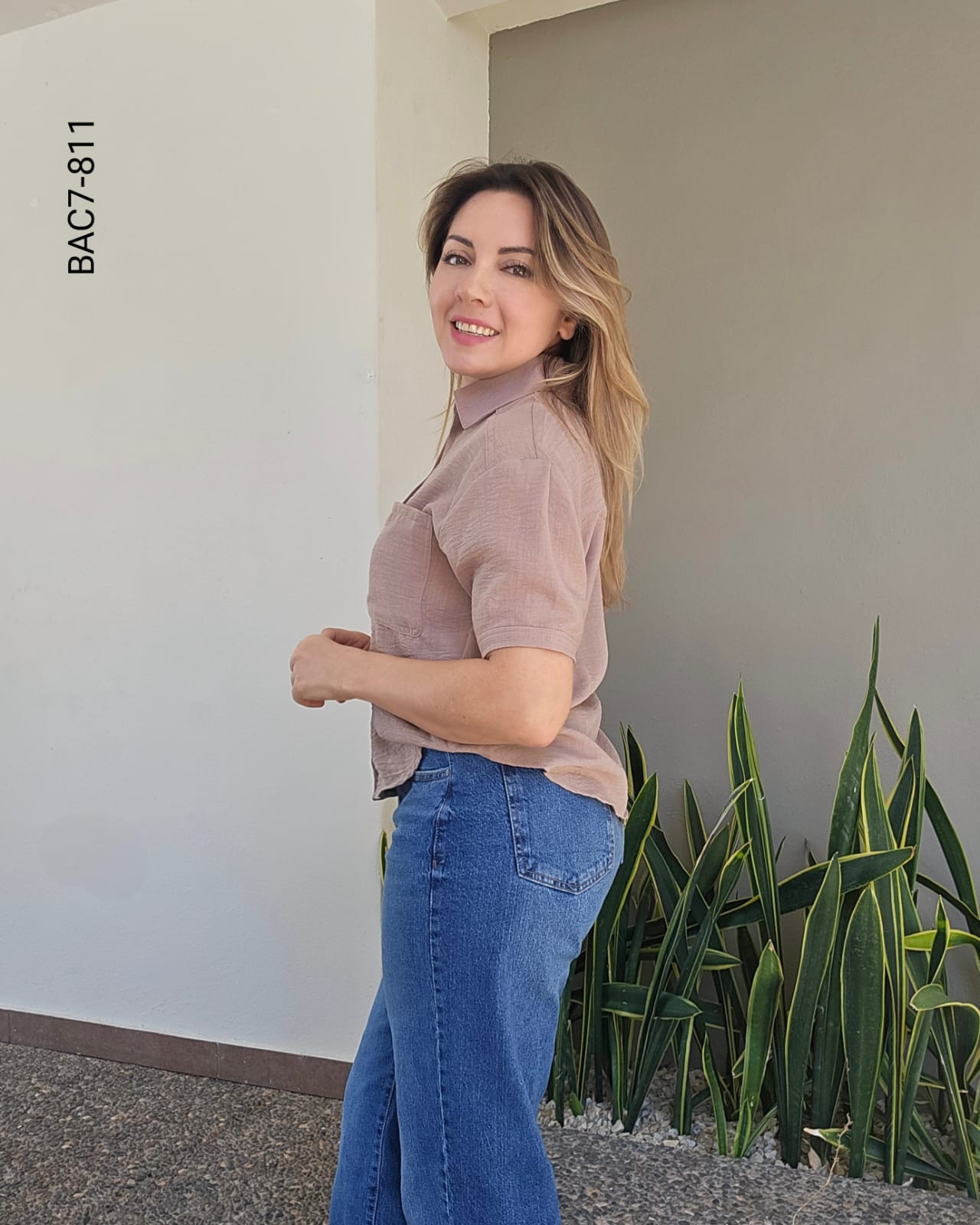 Blusa camisera manga corta G 811