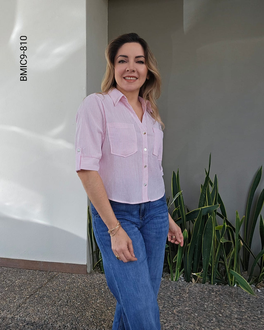 Blusa casual corte crop I 810
