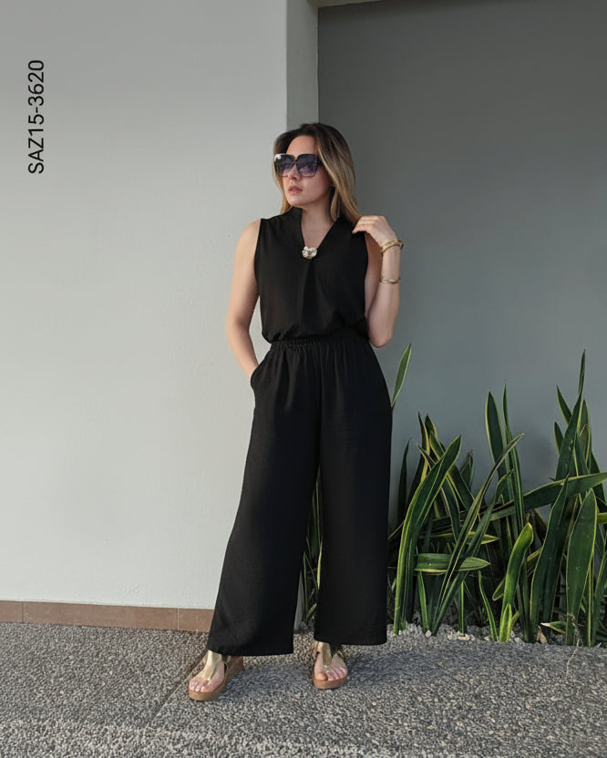 Set de blusa sin mangas y pantalón O 3620