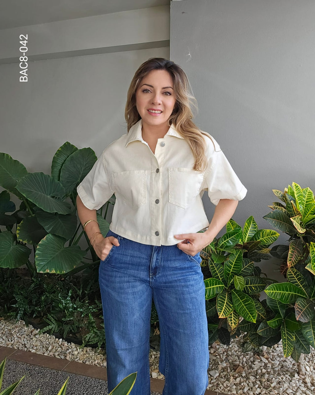 Blusa manga corta oversize H 042