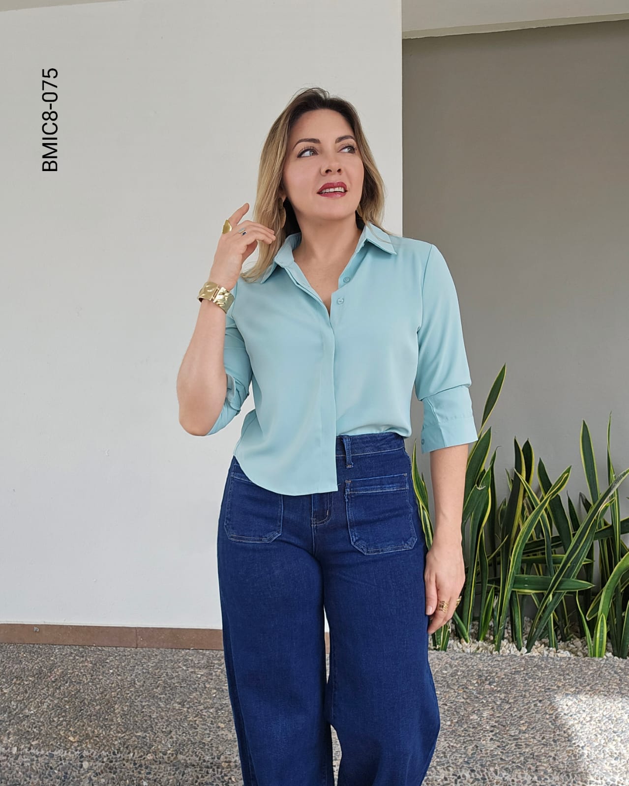 Blusa camisera manga larga  H 075