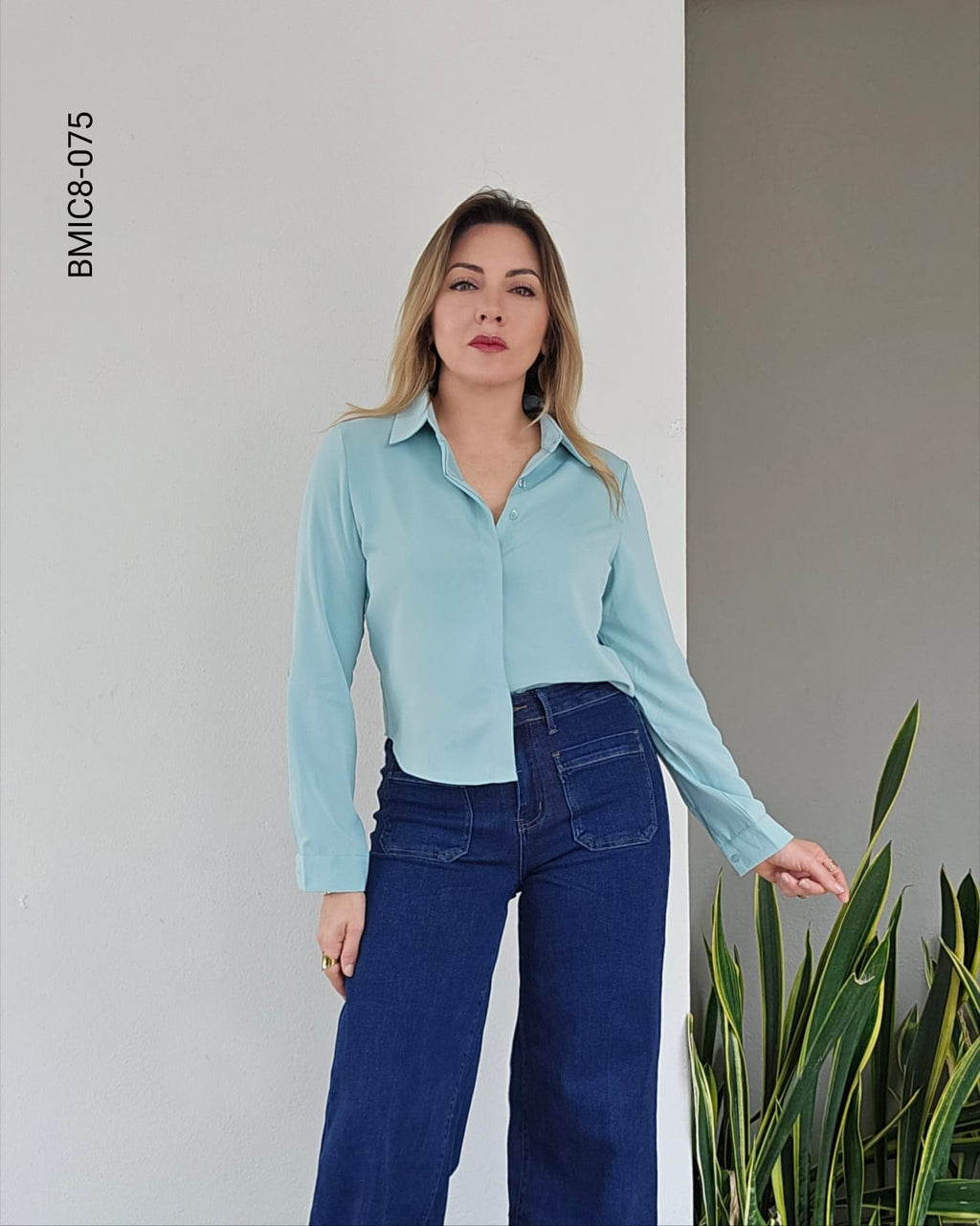 Blusa camisera manga larga  H 075