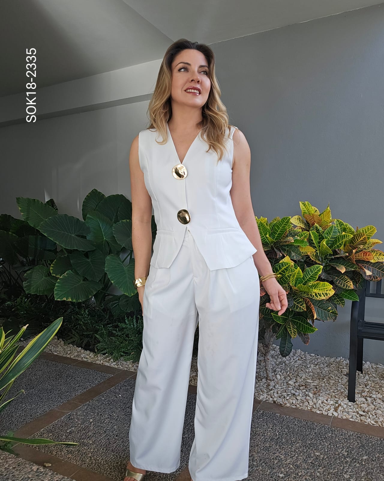 Set corte sastre chaleco y pantalón R 2335