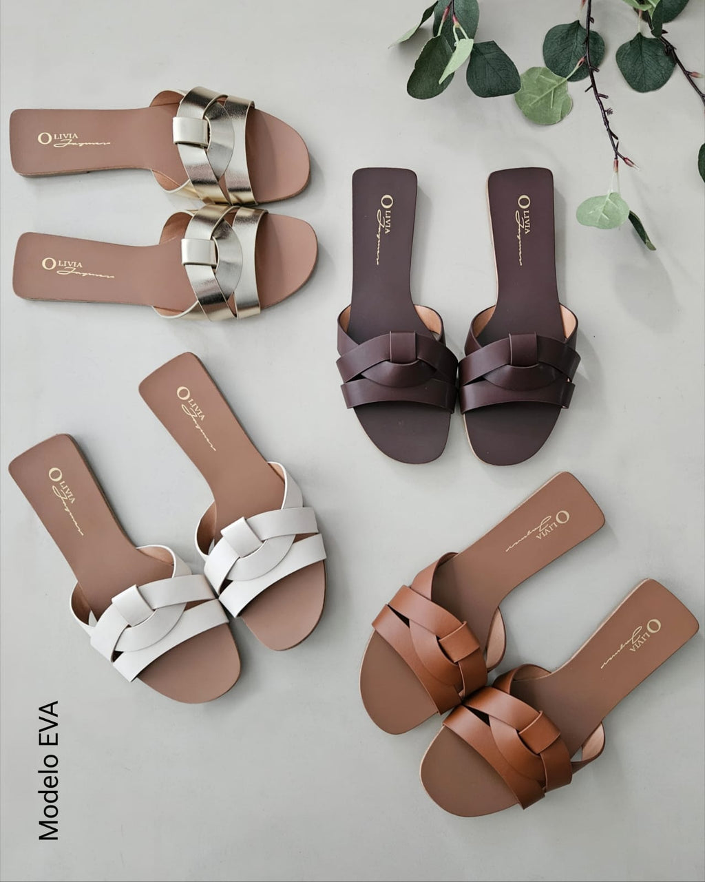 Sandalia slide minimalista EVA