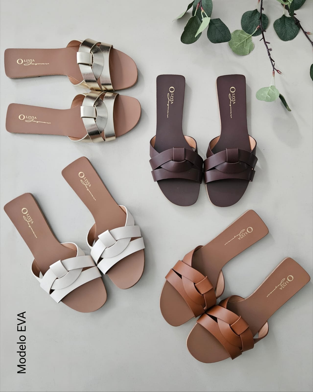 Sandalia slide minimalista EVA