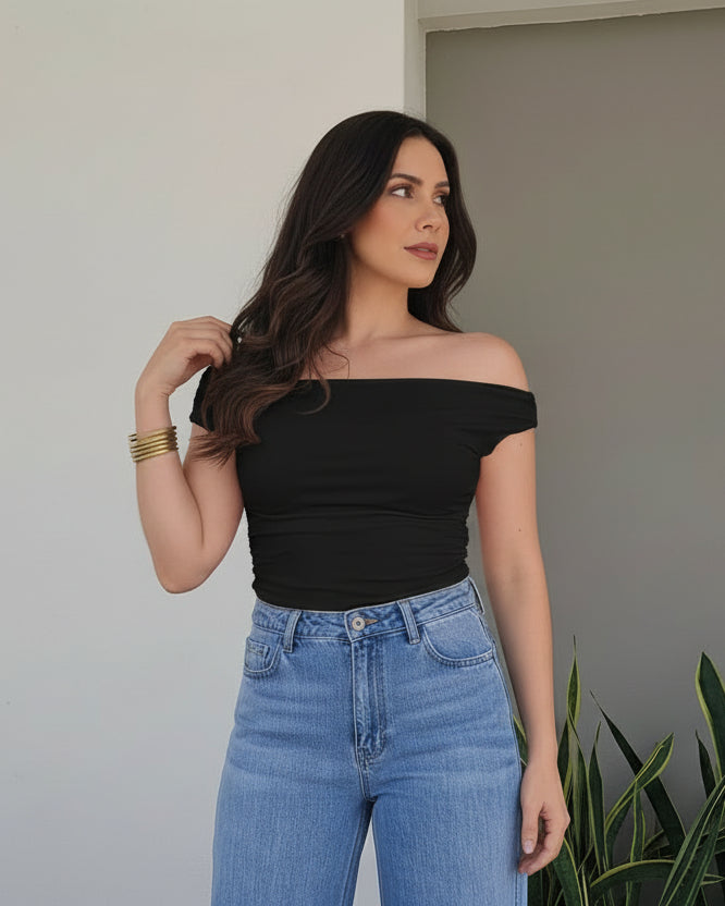 Blusa manga corta escote E 083