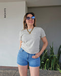Blusa corte recto cuello redondo D 973