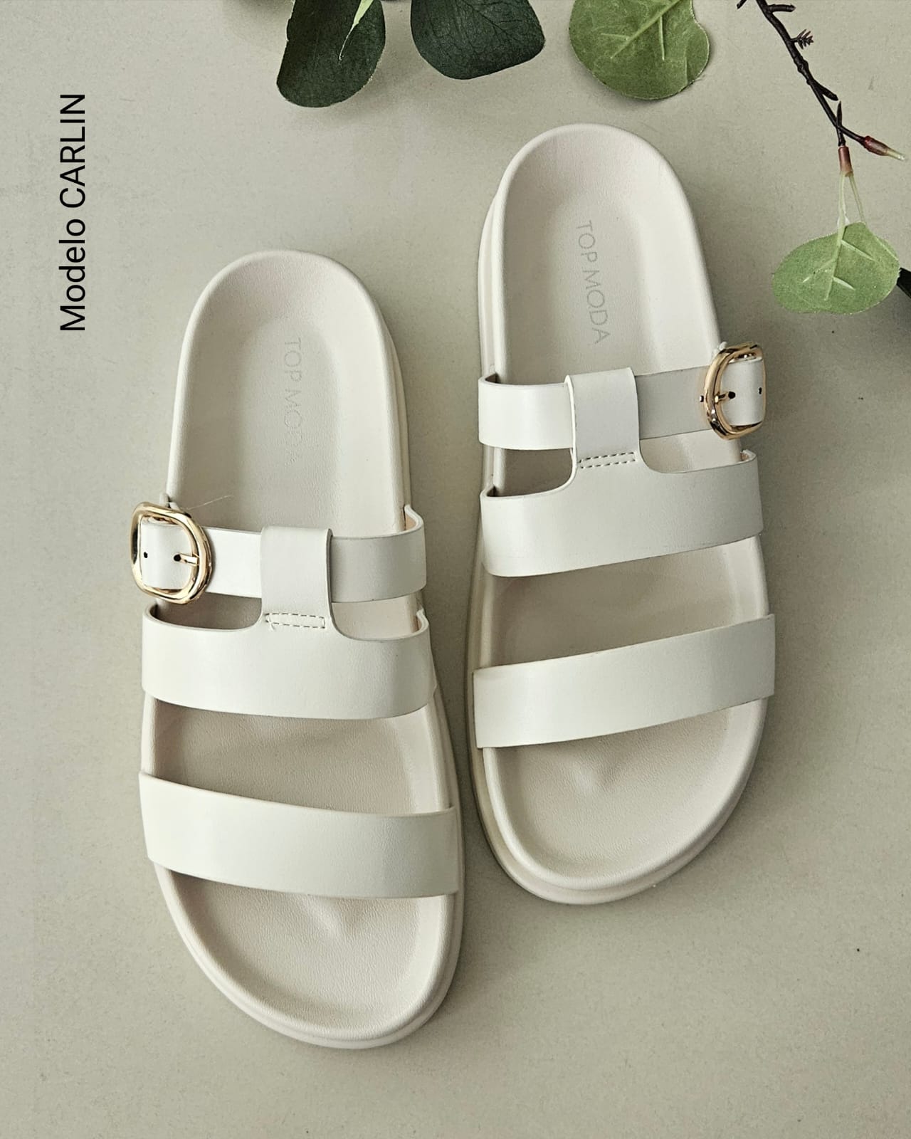 Sandalia slide con plataforma confort CARLIN