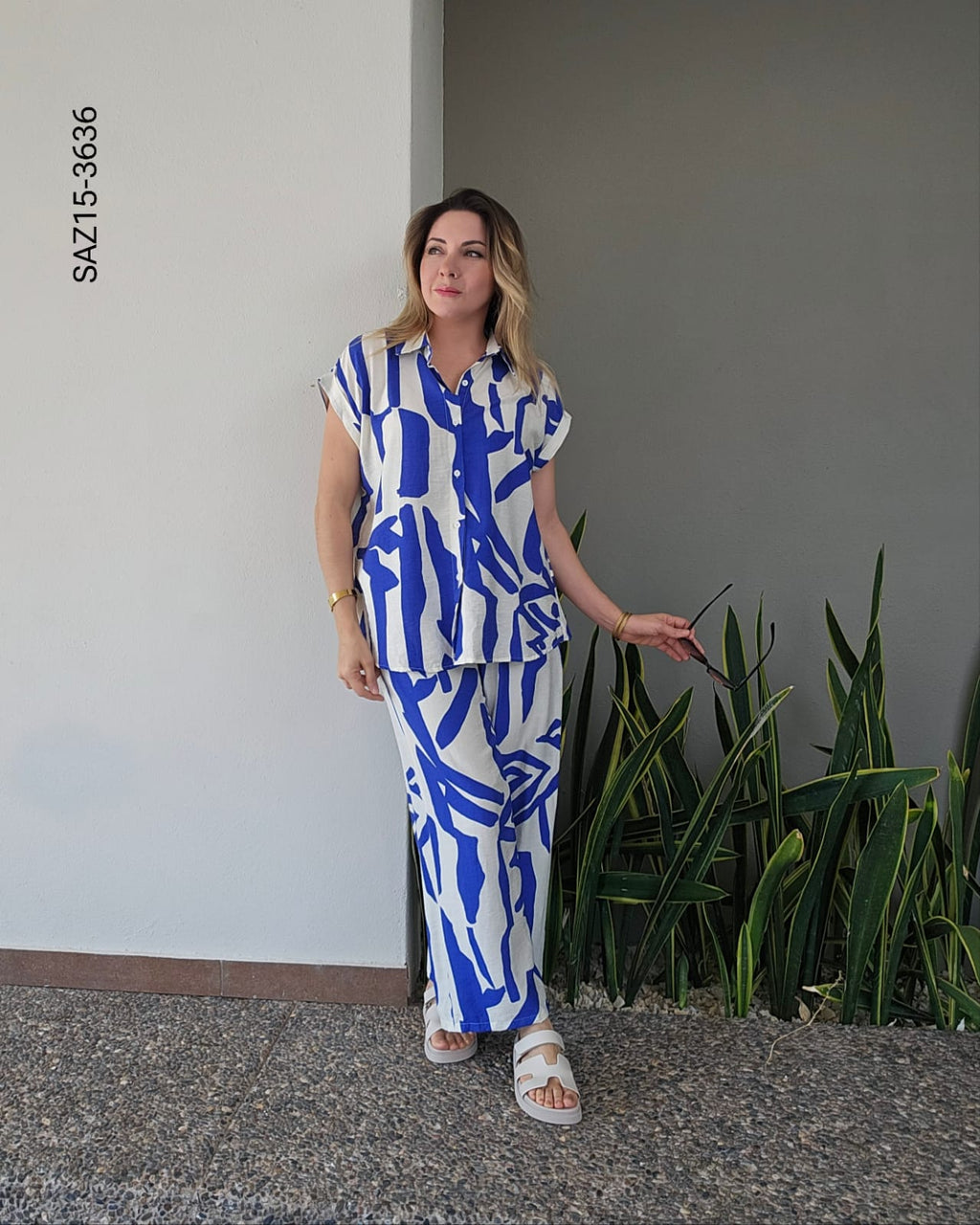 Set de blusa y pantalón wide leg O 3636