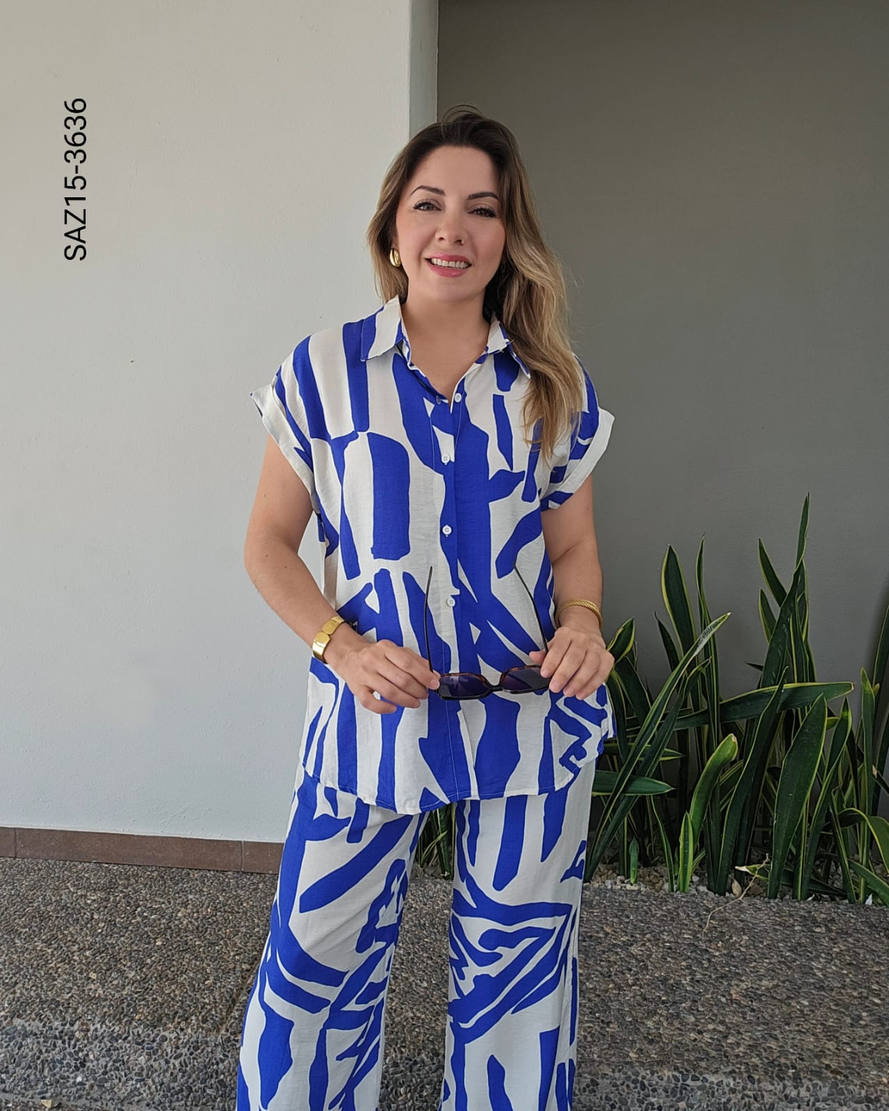 Set de blusa y pantalón wide leg O 3636