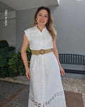Vestido midi corte A line N 1082