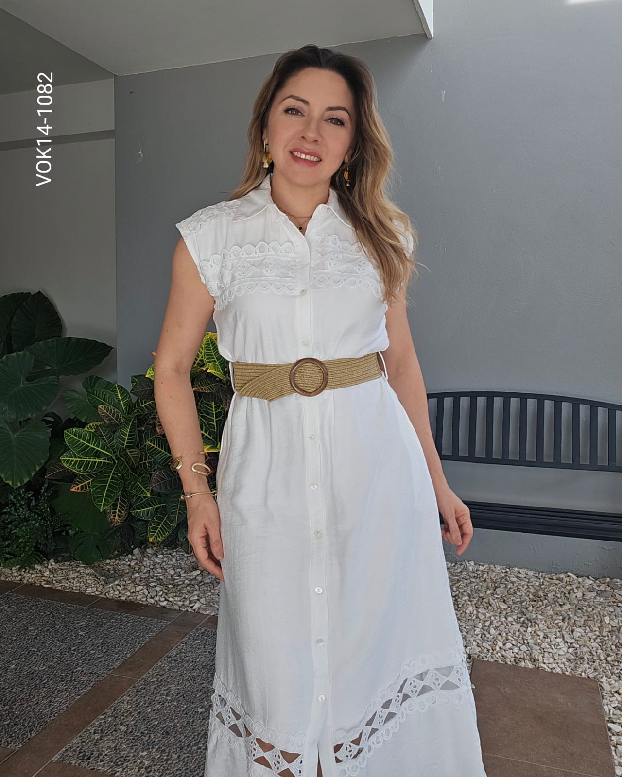 Vestido midi corte A line N 1082