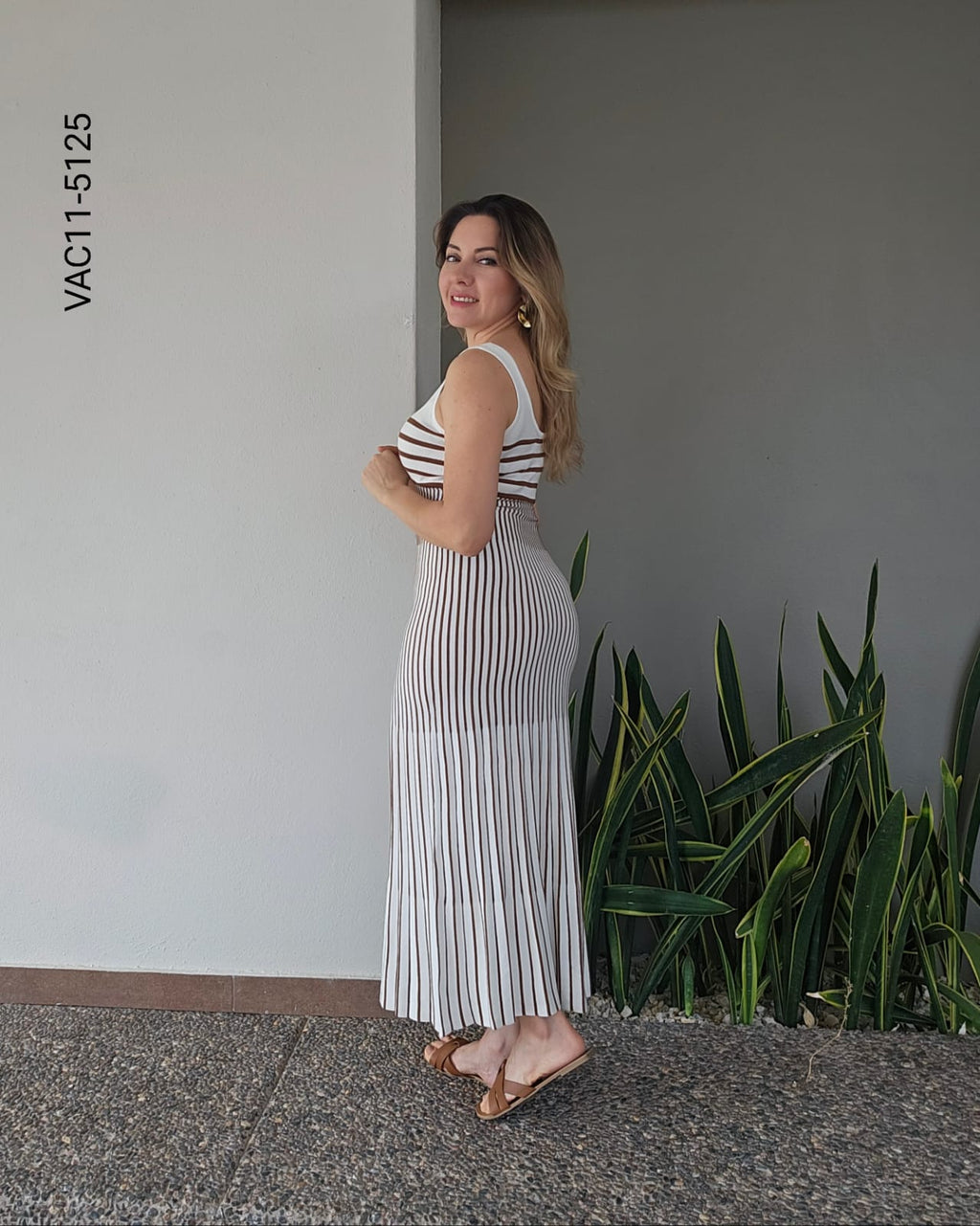 Vestido escote redondo tirantes tank top K  5125