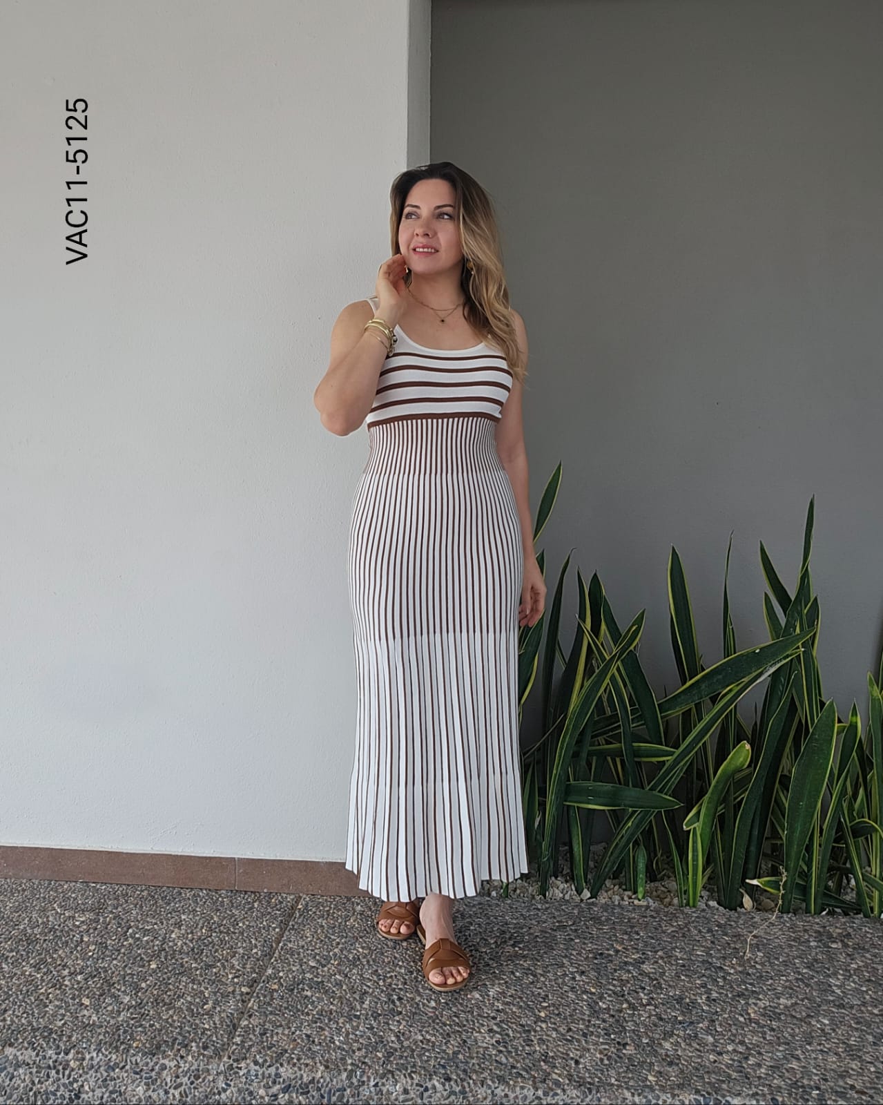 Vestido escote redondo tirantes tank top K  5125