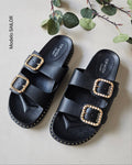 Sandalia slide confort hebilla dorada SAILOR
