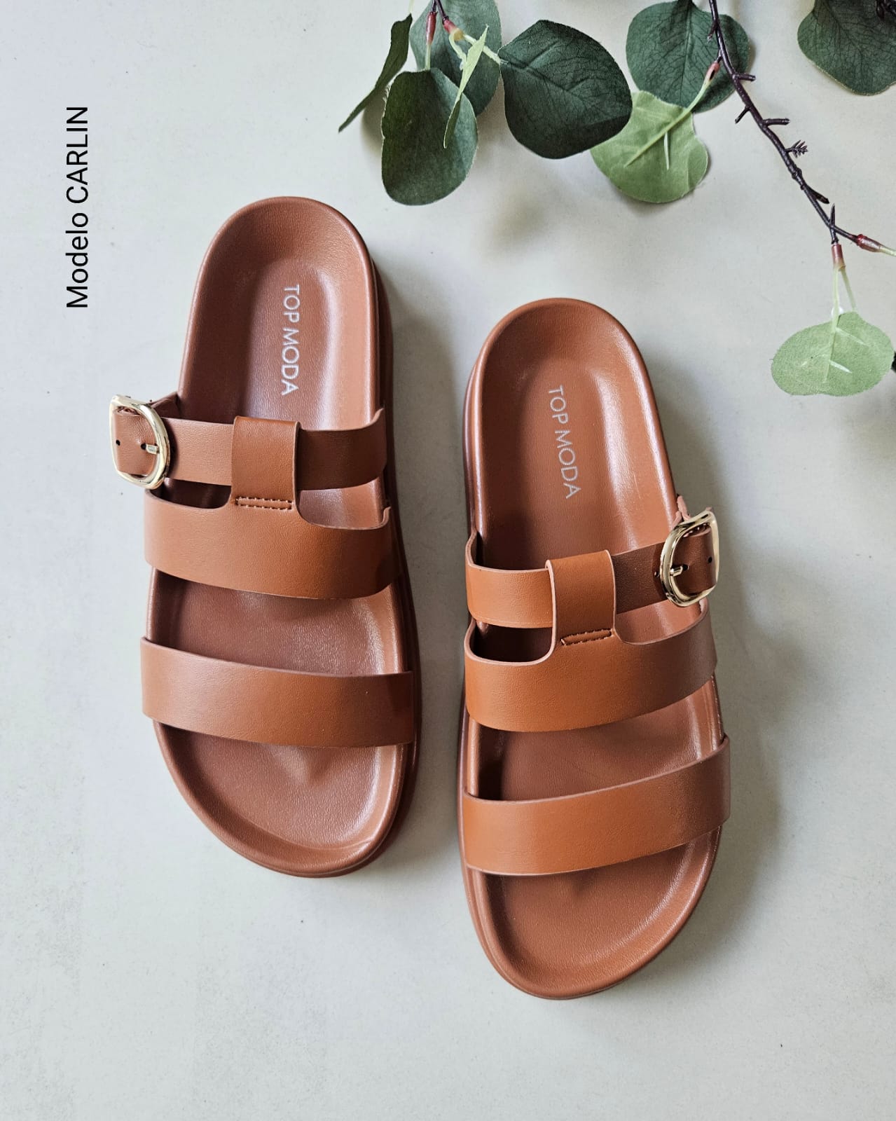 Sandalia slide con plataforma confort CARLIN