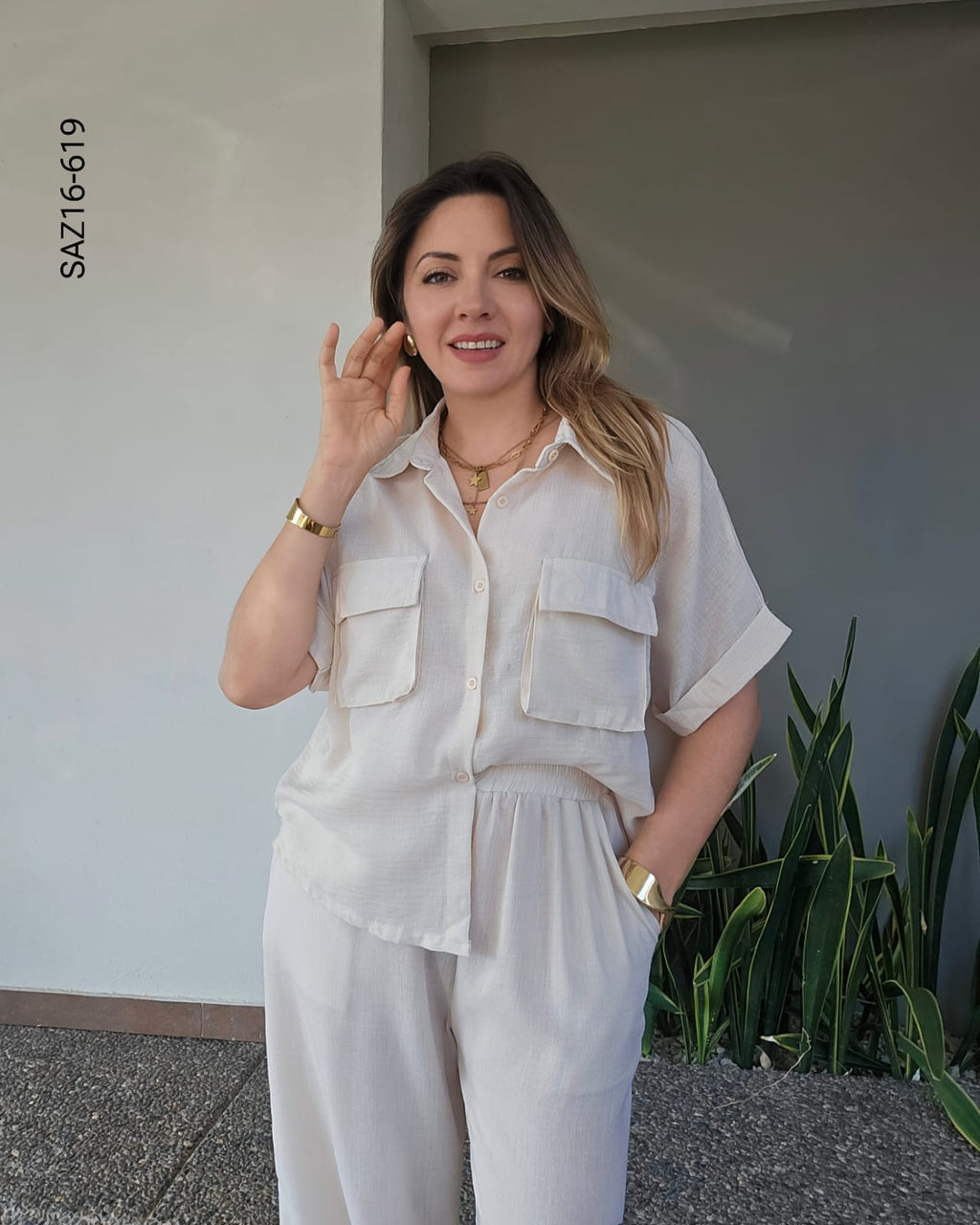 Set de camisa manga corta  y pantalón P 619