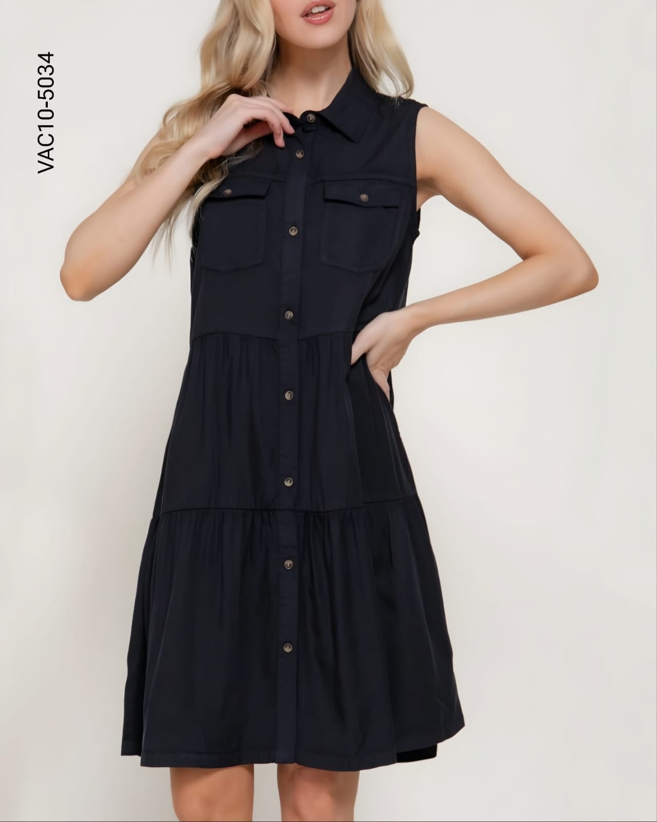 Vestido camisero corto sin mangas J 5034