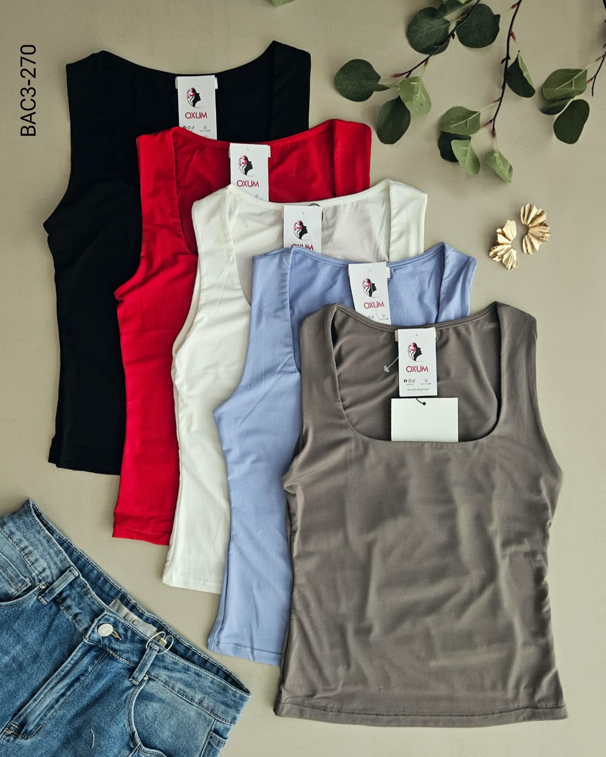 Blusa corte recto escote cuadrado D 270