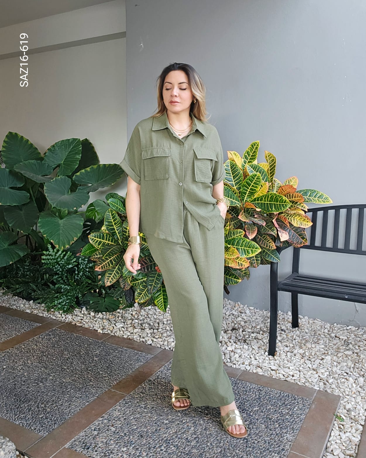 Set de camisa manga corta  y pantalón P 619