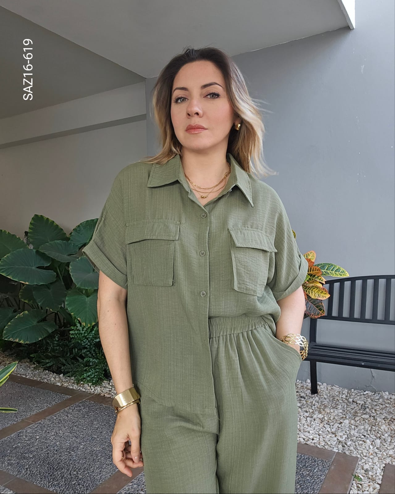 Set de camisa manga corta  y pantalón P 619