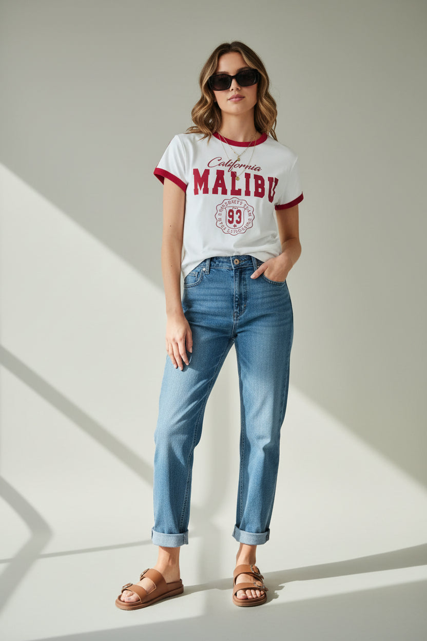 Blusa estampada Malibu retro E 112