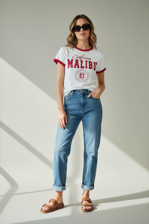 Blusa estampada Malibu retro E 112