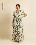 Vestido maxi estampado botánico R 431