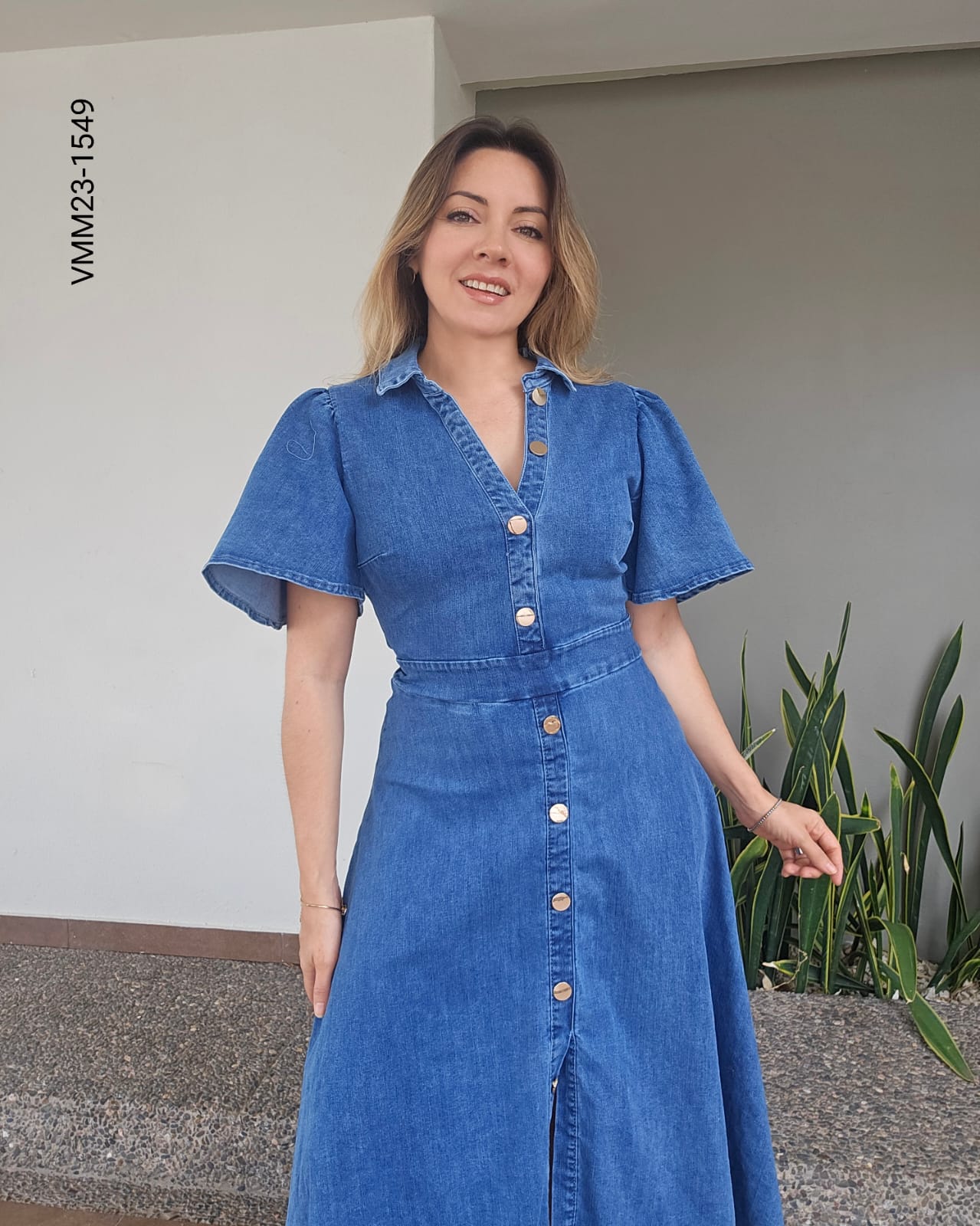 Vestido midi de mezclilla  1549