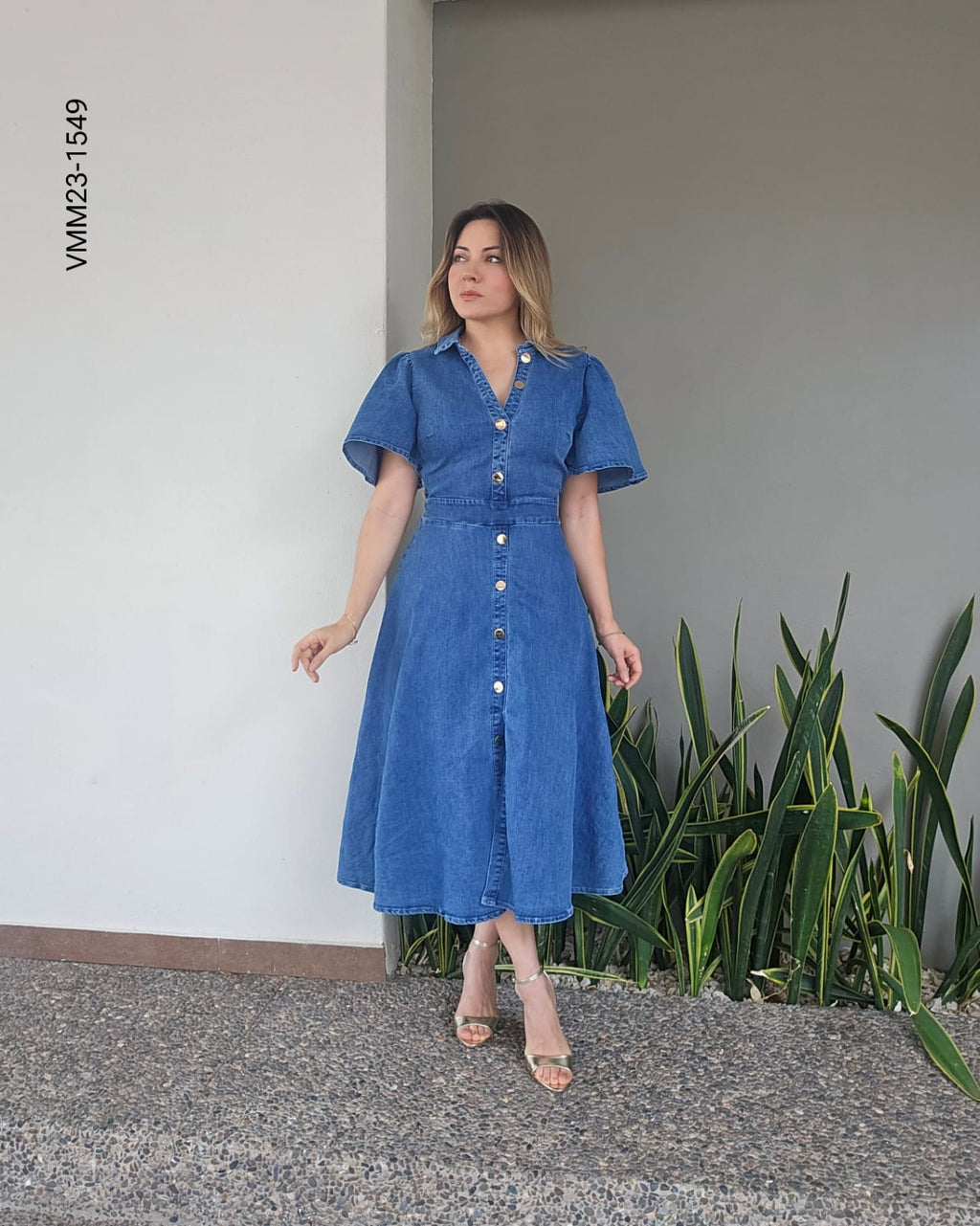 Vestido midi de mezclilla  1549