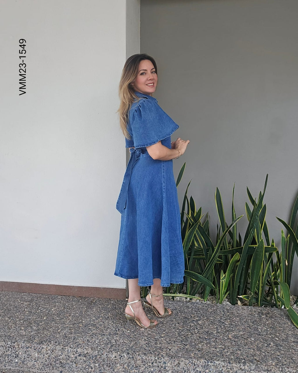 Vestido midi de mezclilla  1549