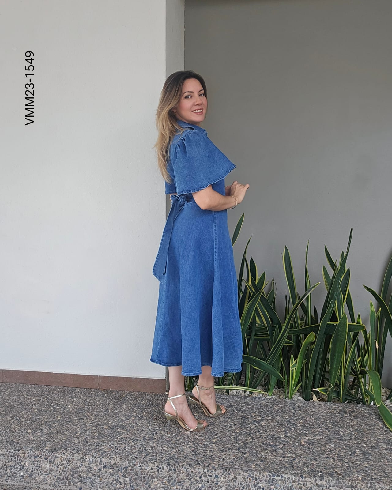 Vestido midi de mezclilla  1549