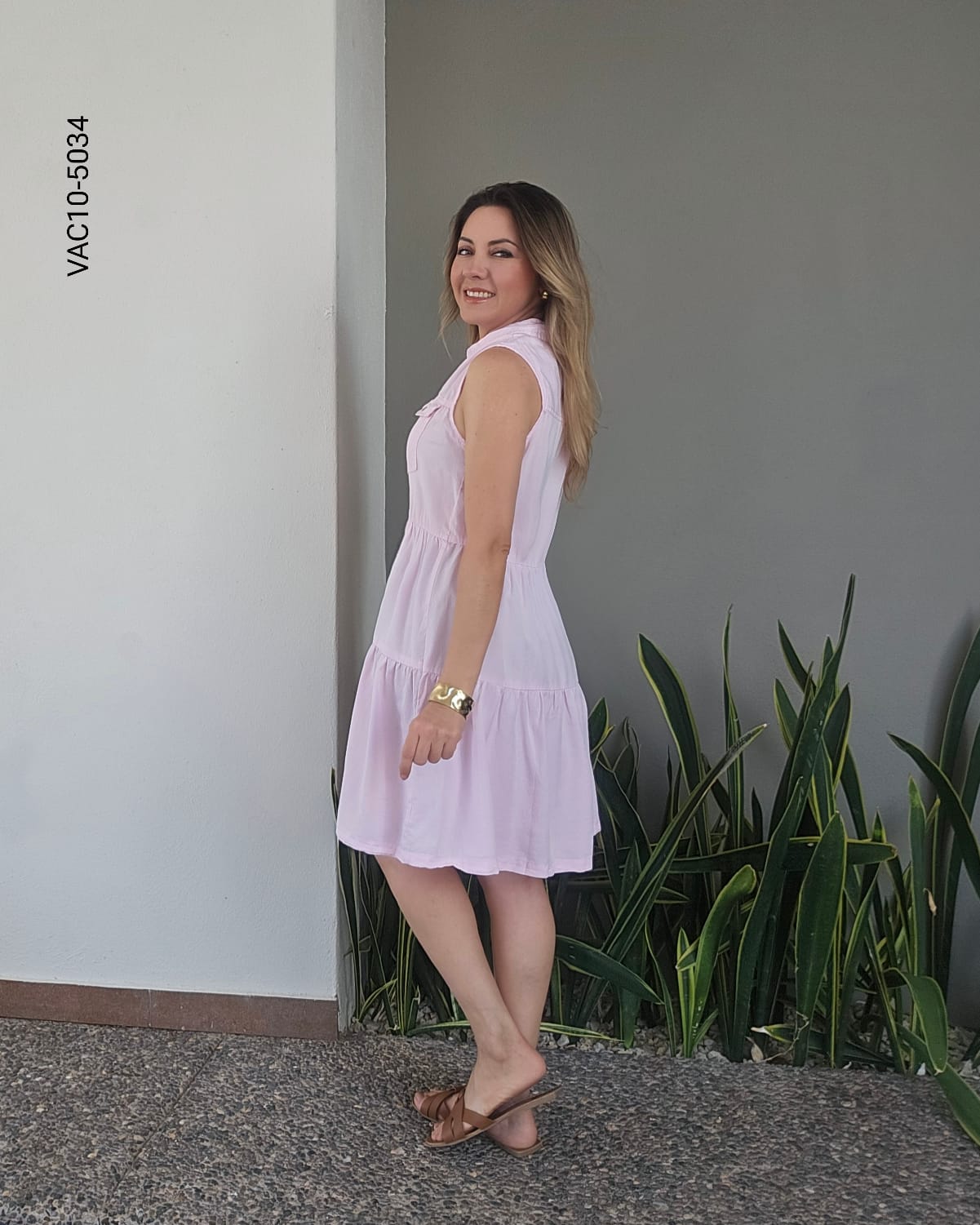 Vestido camisero corto sin mangas J 5034