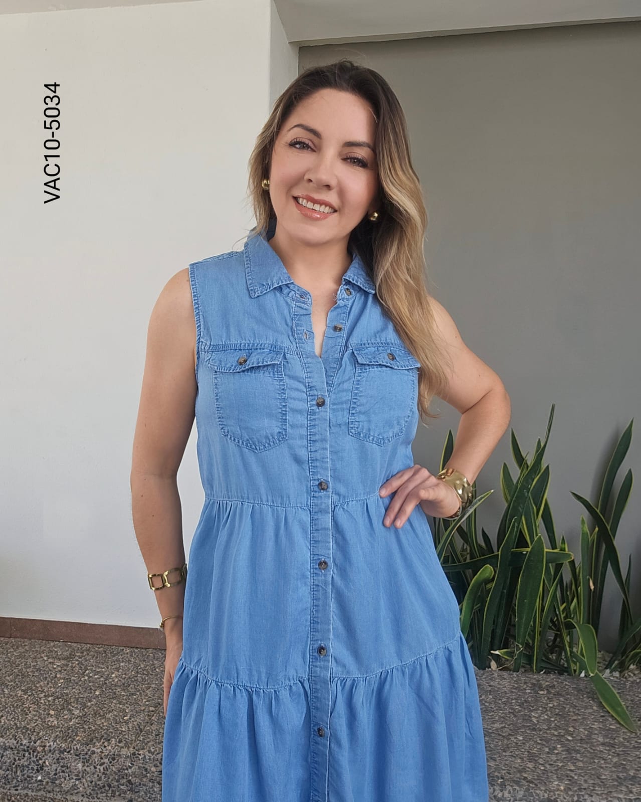 Vestido camisero corto sin mangas J 5034