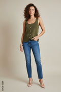 Blusa sin mangas tirantes anchos H 5289
