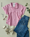 Blusa Manga Corta con Bolsillos I 324