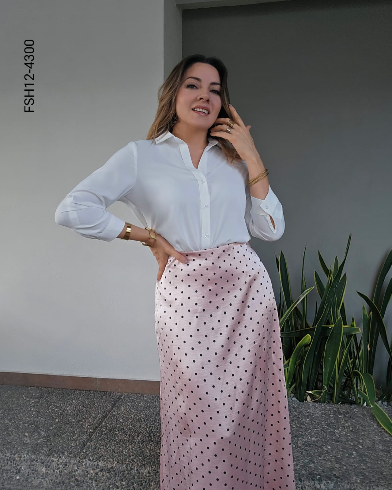 Falda maxi de lunares atemporal L 4300
