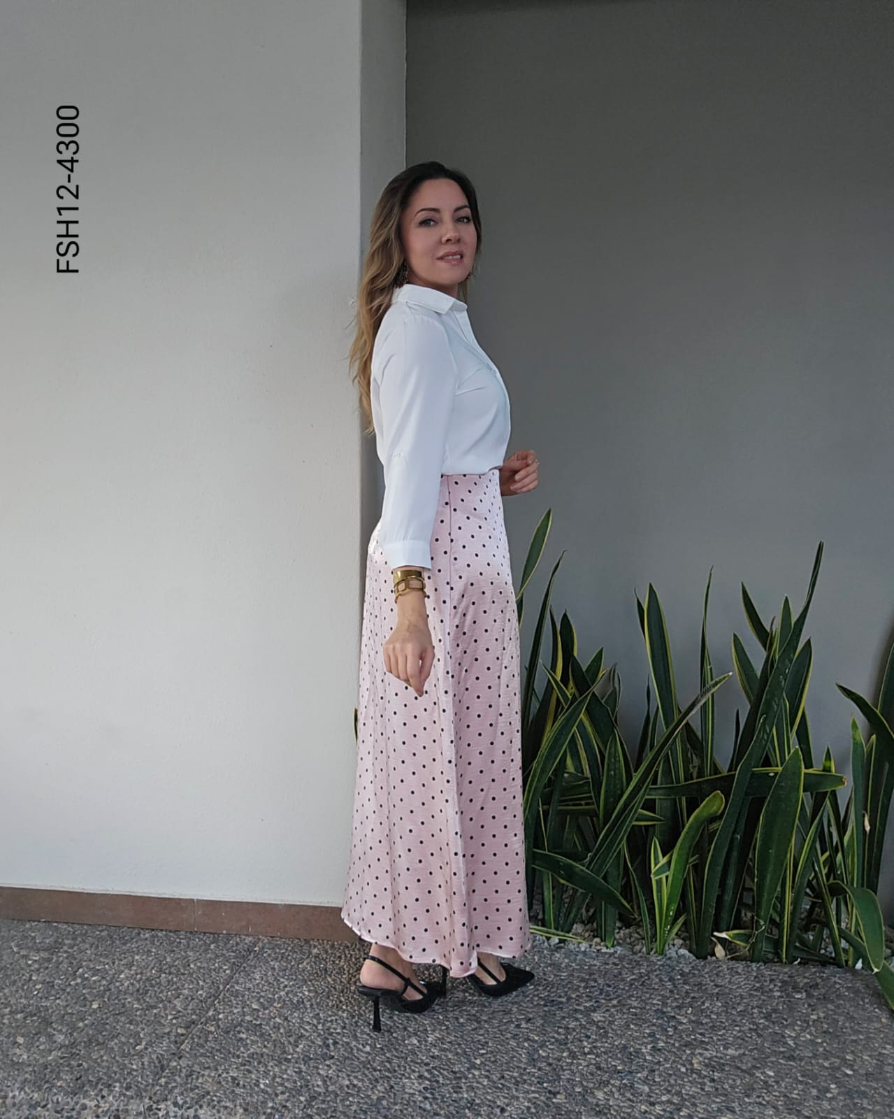 Falda maxi de lunares atemporal L 4300