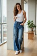 Pantalón relajado y cómodo cintura elástica L 0100