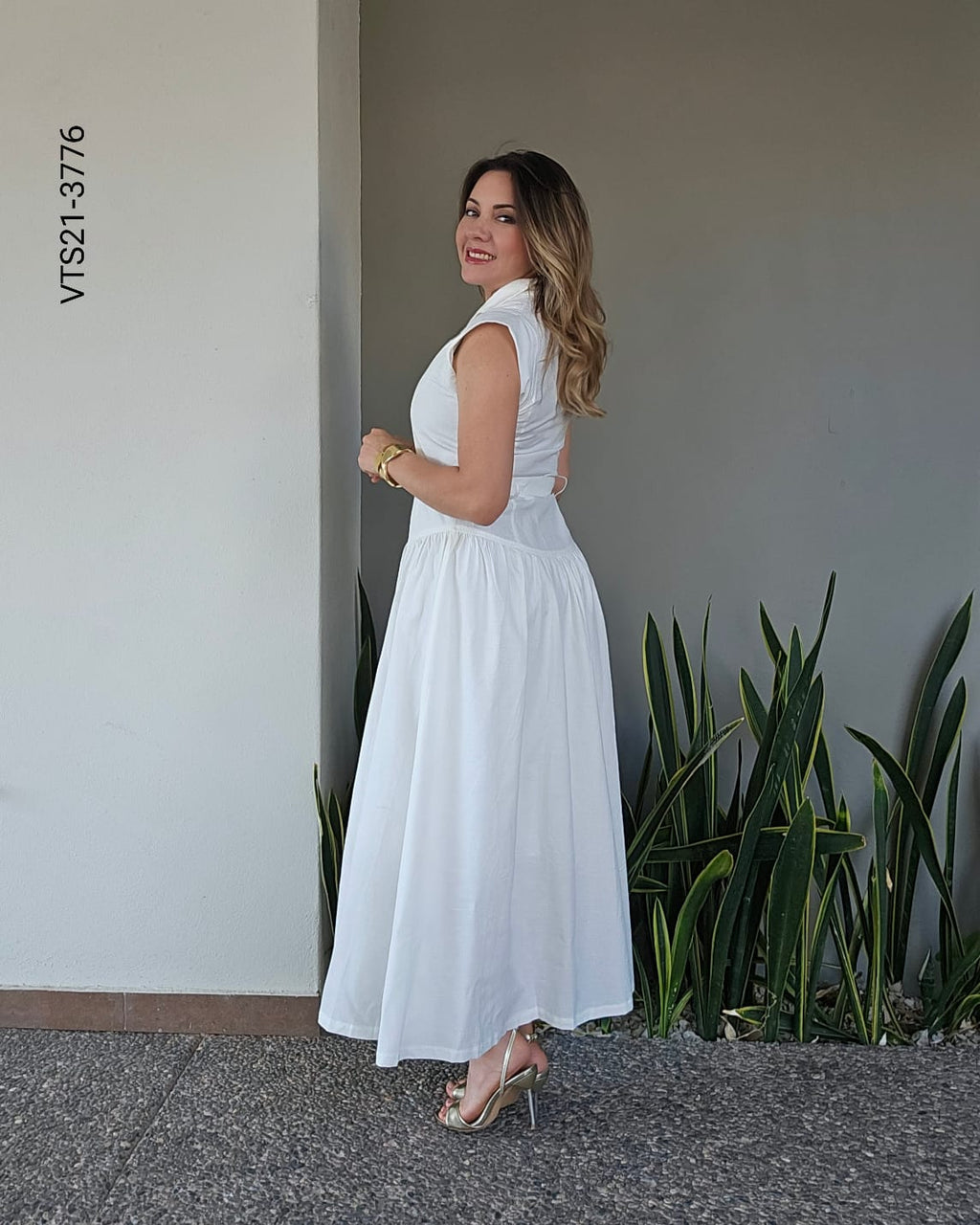Vestido Camisero Midi con Cinturón U 3776